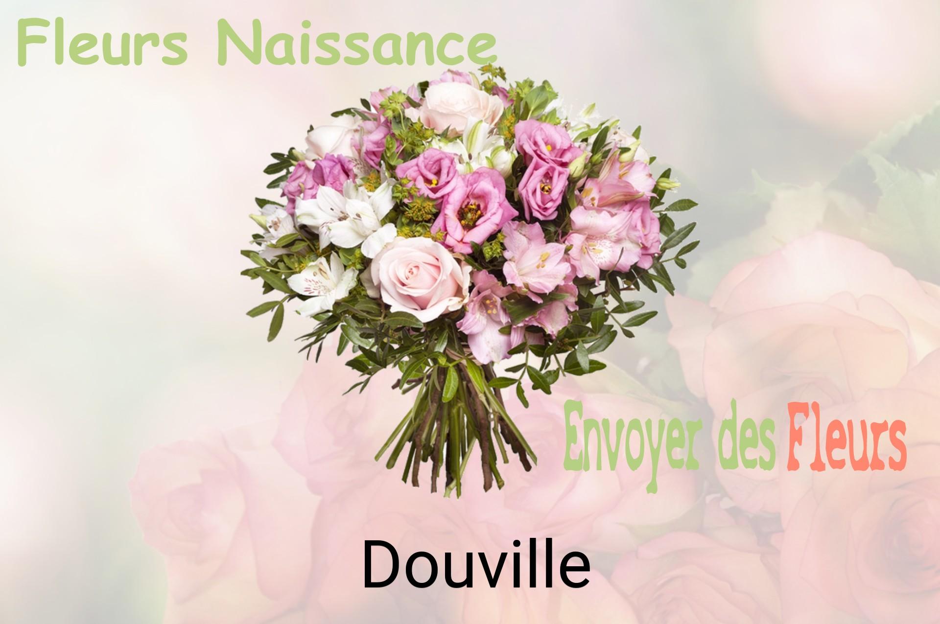 Bouquet de fleurs de naissance livré à Douville